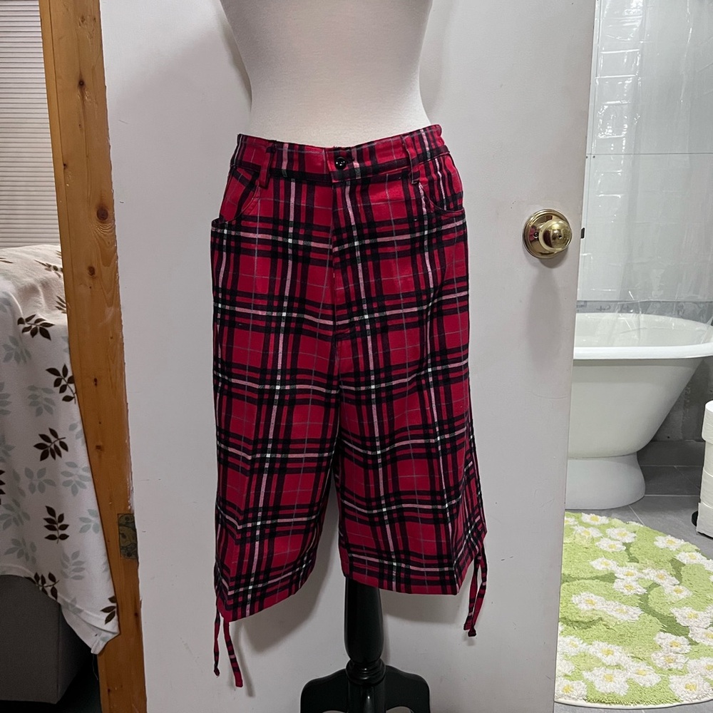 Red Plaid Culottes